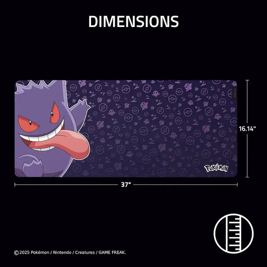 Razer Gigantus V2 Cloth Gaming Mouse Pad - Pokémon Gengar Edition for Ultimate Gaming Experience
