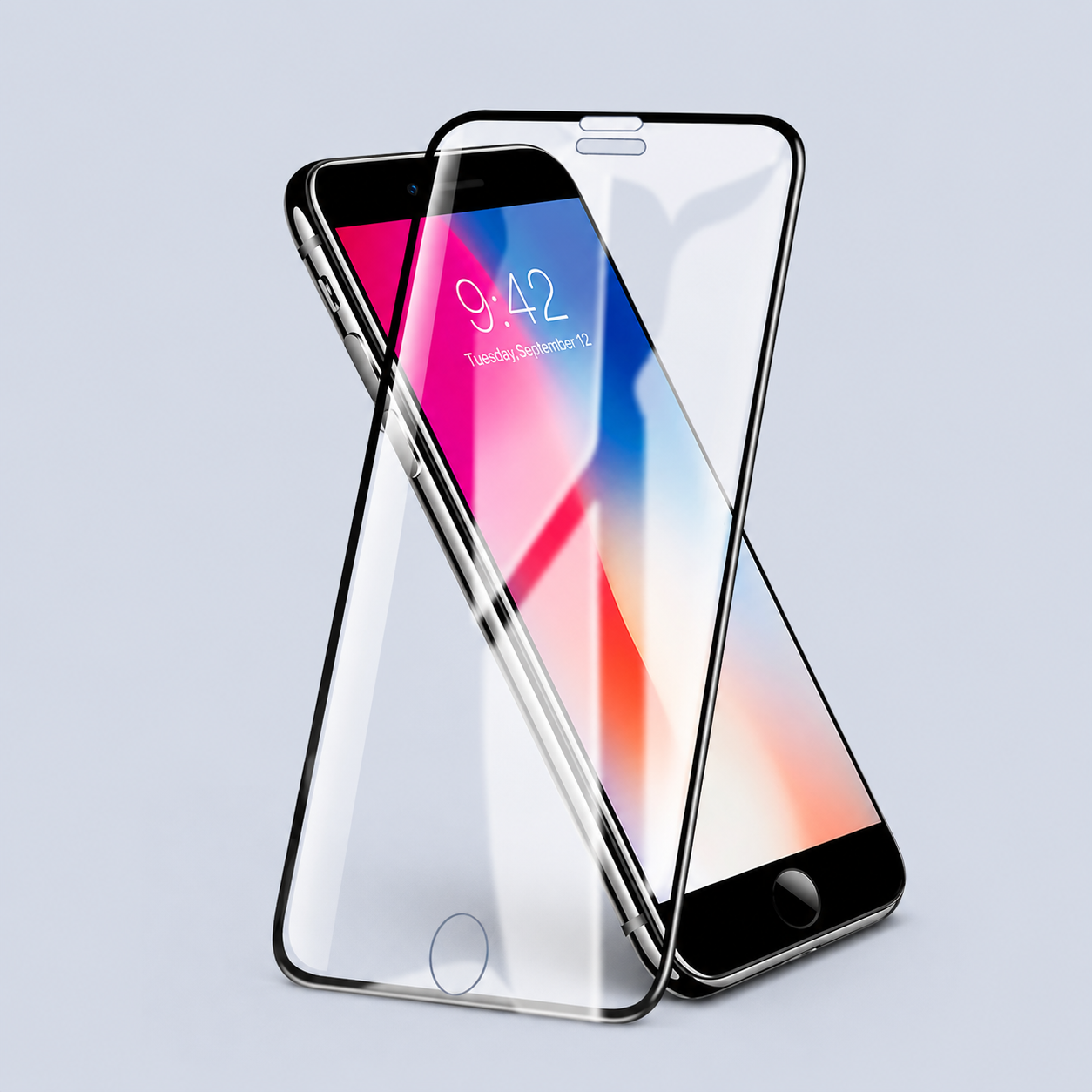 Rock iPhone 6 6S 7 8 Screen Protector - Black back view