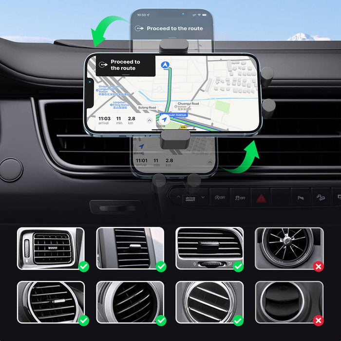 Ugreen Car Qi Wireless Charger 15W Car Phone Holder on Ventilation Grille Black 40118
