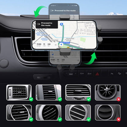 Ugreen Car Qi Wireless Charger 15W Car Phone Holder on Ventilation Grille Black 40118