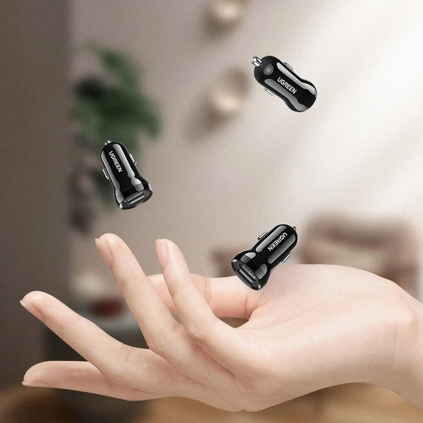 Ugreen car charger 2x USB 24W 4 8 A 2x 2 4 A black 50875 additional product image
