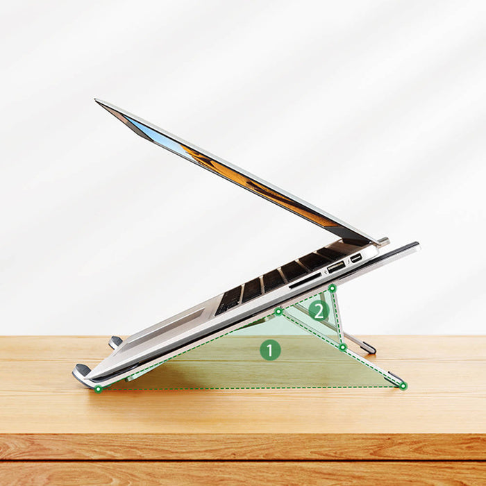 Ugreen foldable adjustable laptop stand - silver product photo