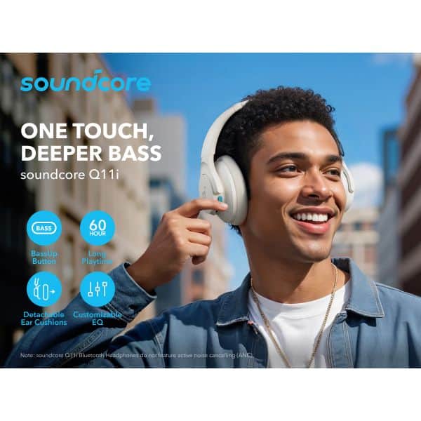 Soundcore Q11i Wireless Over-Ear Headphones White additional product image