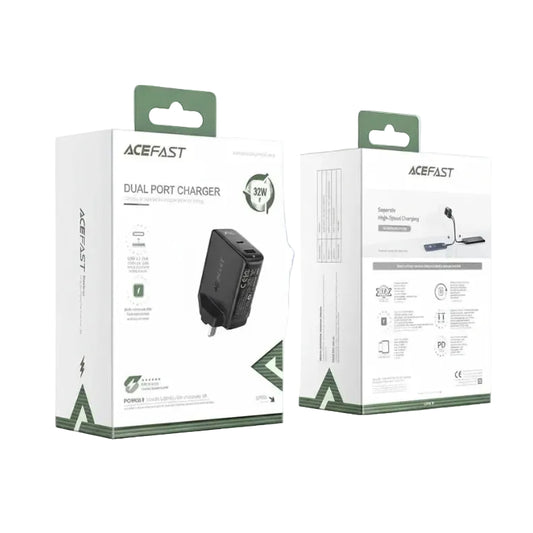 Acefast A8 PD32W USB-C+USB-A dual port charger UK