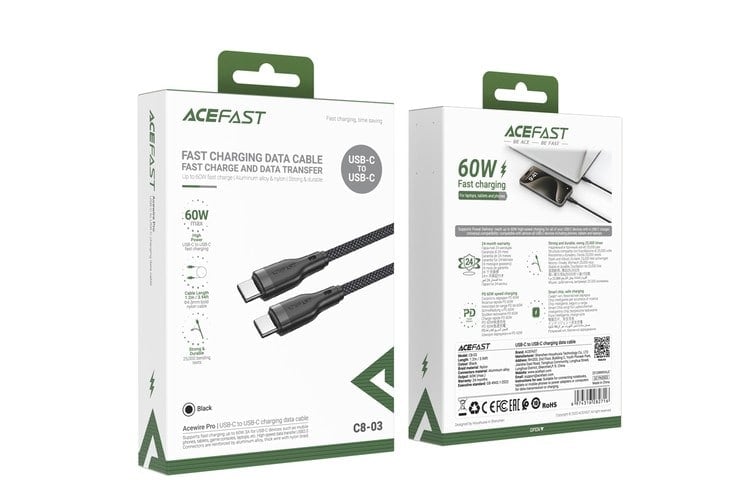 Acefast C8-03 USB-C to USB-C charging data cable product photo