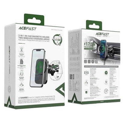Acefast D18 in-car 2-in-1 magnetic wireless charging holder product photo