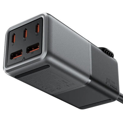 Acefast Z3 PD75W GaN 3*USB-C+2*USB-A desktop charging adapter UK product photo