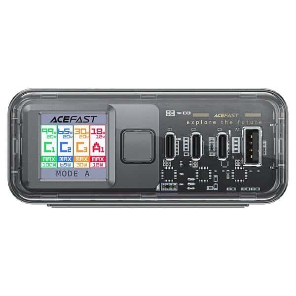 Acefast Z4 PD218W GaN 3*USB-C+USB-A desktop charging adapter UK product photo