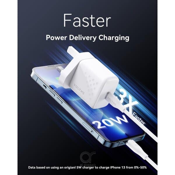 Voltme Revo 20 Lite Wall Charger- White product photo