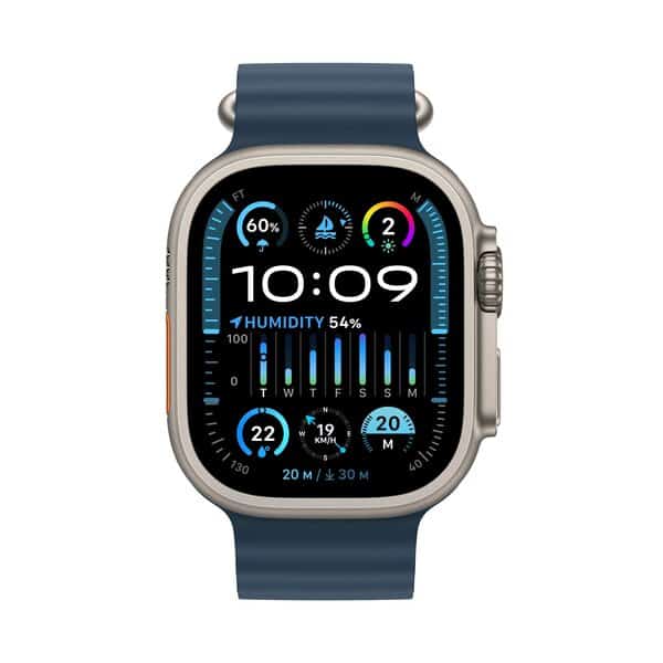 Apple Watch Ultra 2 GPS + Cellular 49mm Titanium Case with Blue Ocean Band product photo