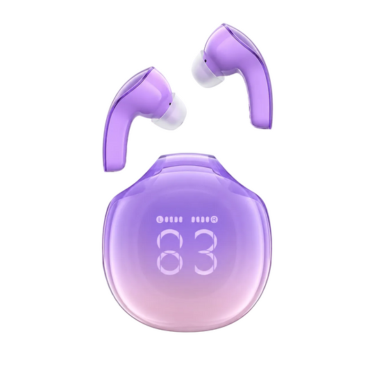 Acefast Headphones Earphones TWS T9, Bluetooth 5.3, IPX4 (Grape Purple)