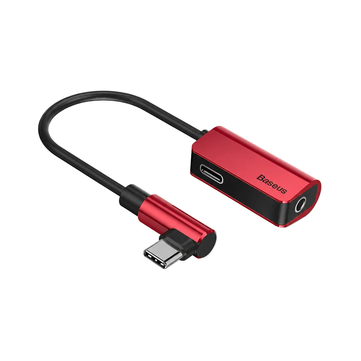 Baseus Audio Adapter USB-C to USB-C Jack 3 5mm L45 - Red charger product photo