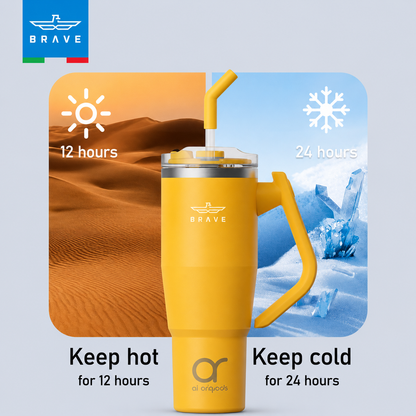 Brave Temp Guard Vacuum Insulated Travel Mug 1200mL - Yellow