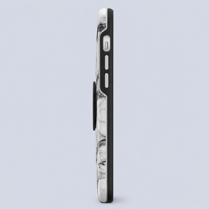 OtterBox iPhone 12 Pro Max Otter + POP Symmetry Series Case - White Marble in-use view