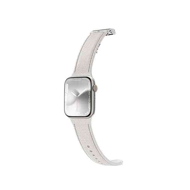 AmazingThing Apple Watch Band TITAN SWIFT Silicone Band Leather Texture light