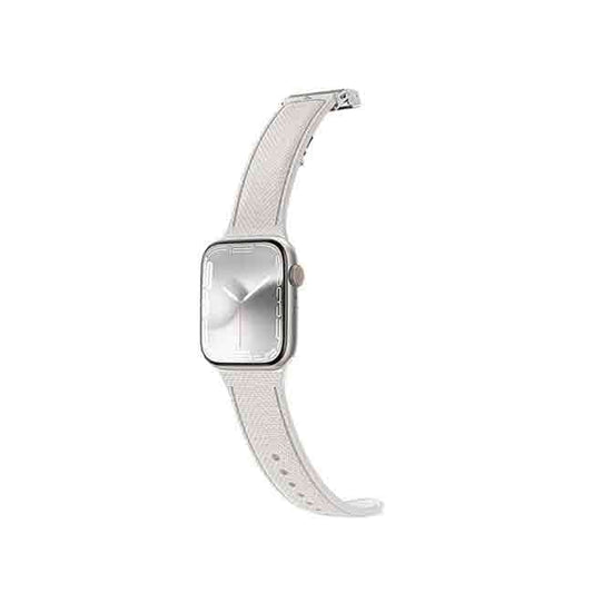 AmazingThing Apple Watch Band TITAN SWIFT Silicone Band Leather Texture light