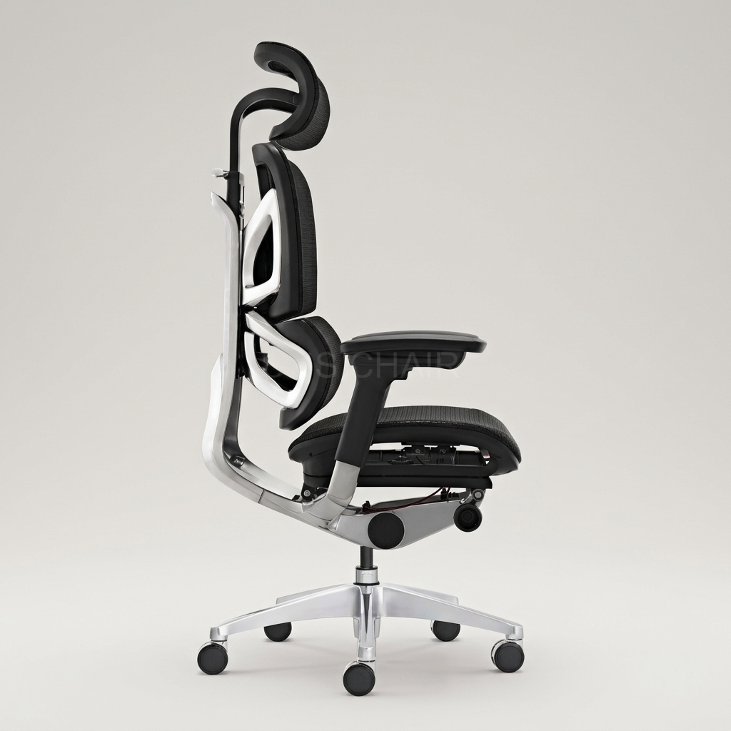 GAMVITY Ergonomic Mesh Office Chair Black White Aluminum Alloy product photo