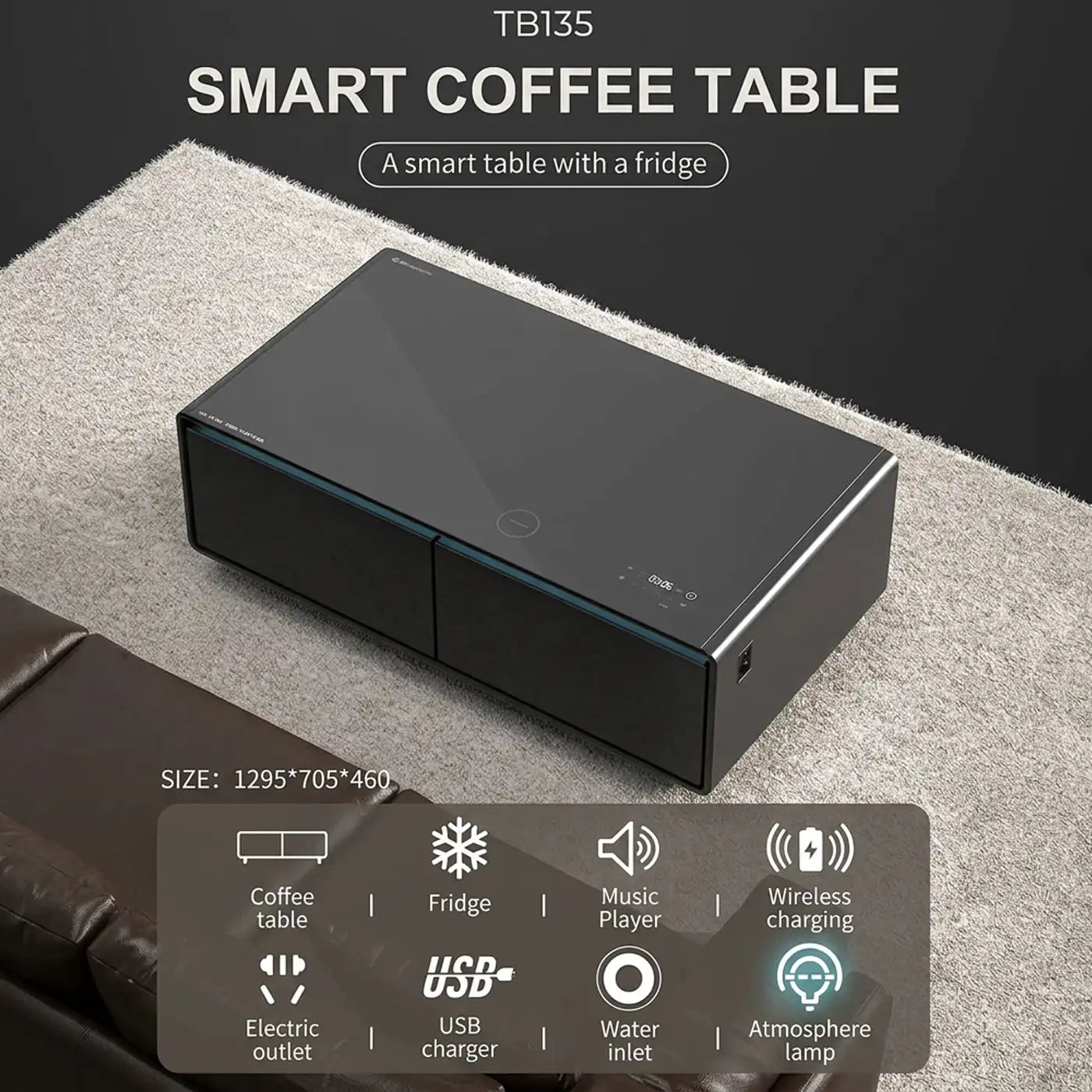 Gamvity Newest Luxury Pro Version Smart Coffee Table - Pure White product image
