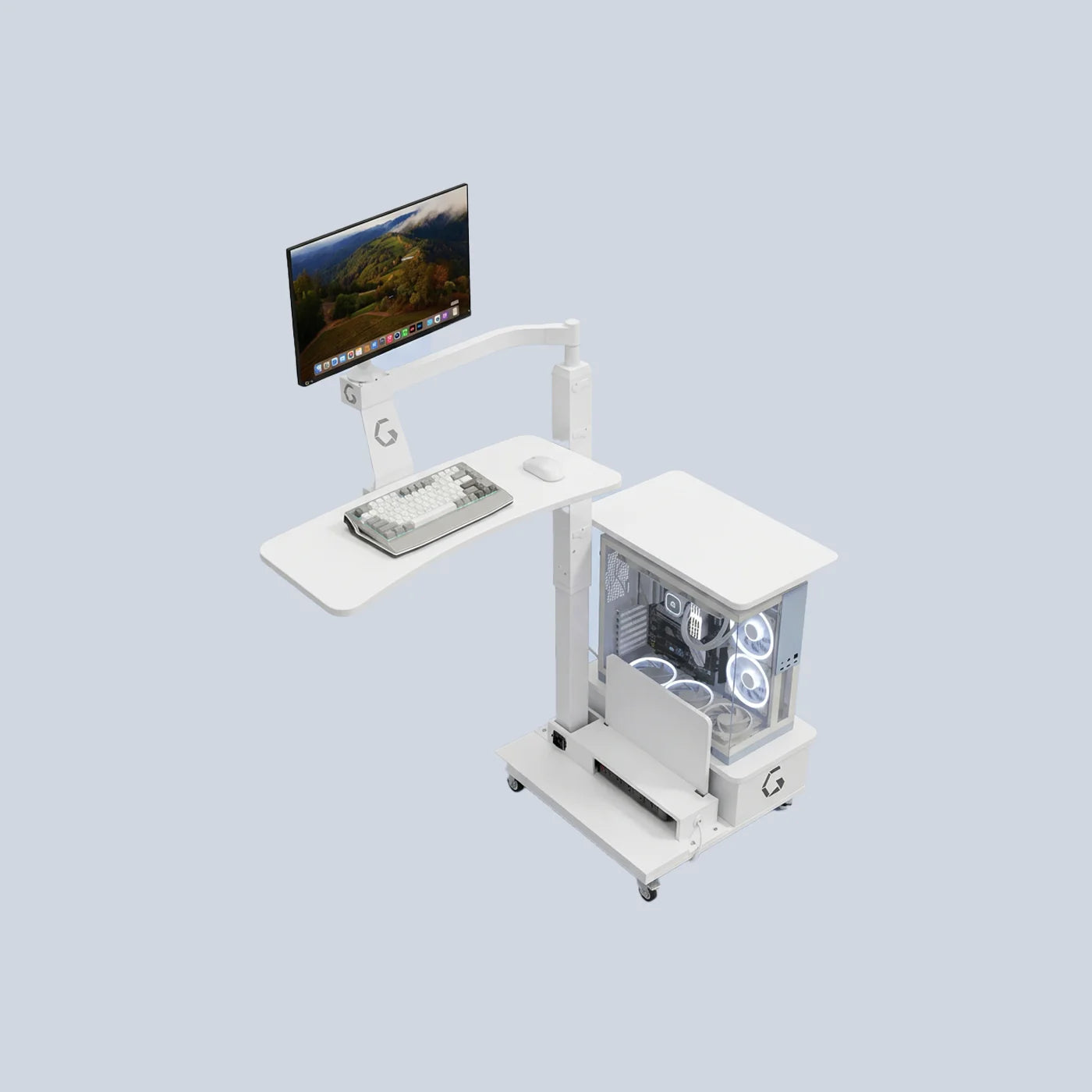 Ingrem Floating Table - White Right Rudder product image