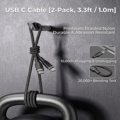 Voltme Powerlink USB C to USB C 1 8M 5A 100W Cable - Black product image