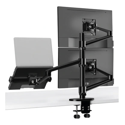 Gamvity 3-in-1 Adjustable Triple Monitor Arm Desk Dual Arm Stand product photo