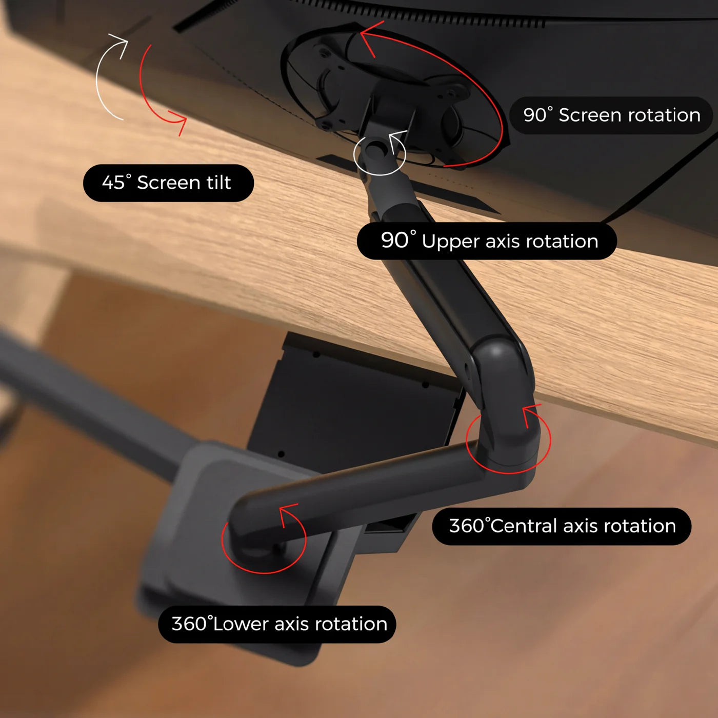 Ingrem Floating Table - Black Right Rudder additional product image