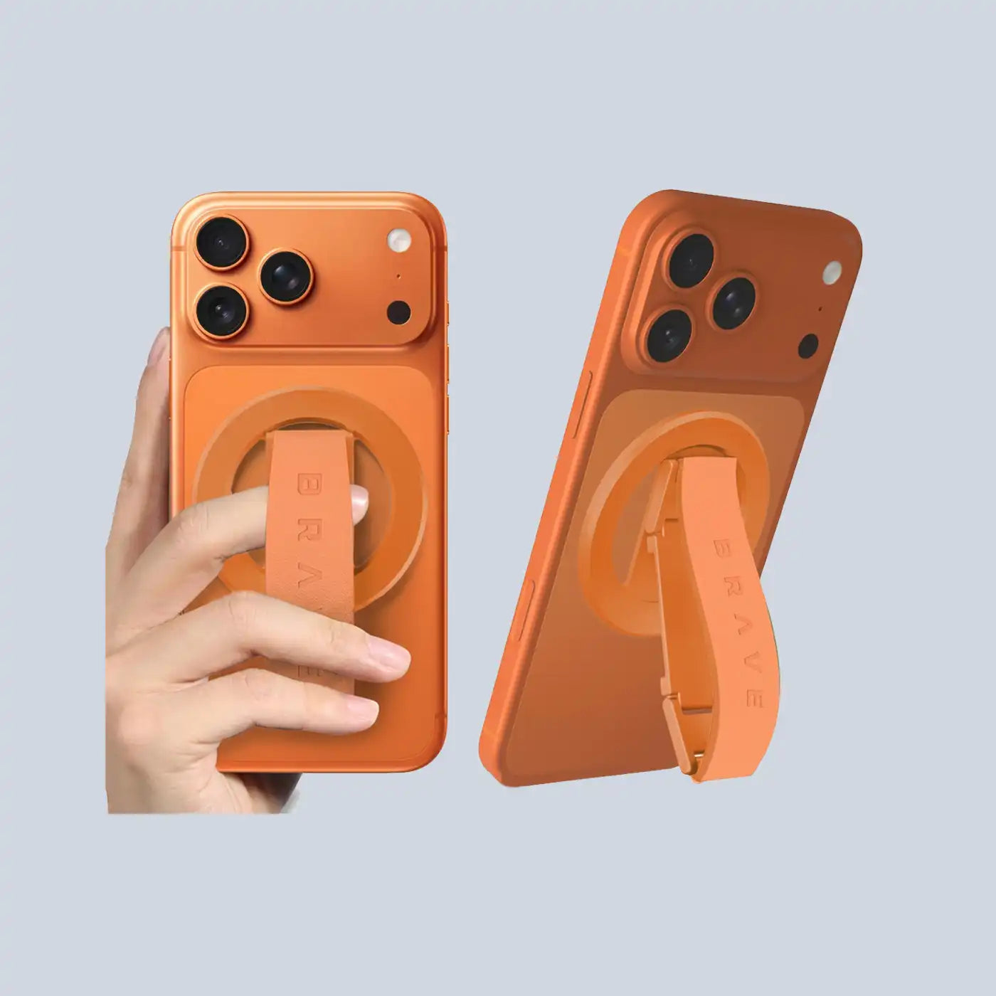 BRAVE MagGrip 3-in-1 Magnetic Phone Grip & Kickstand -Cosmic Orange product photo