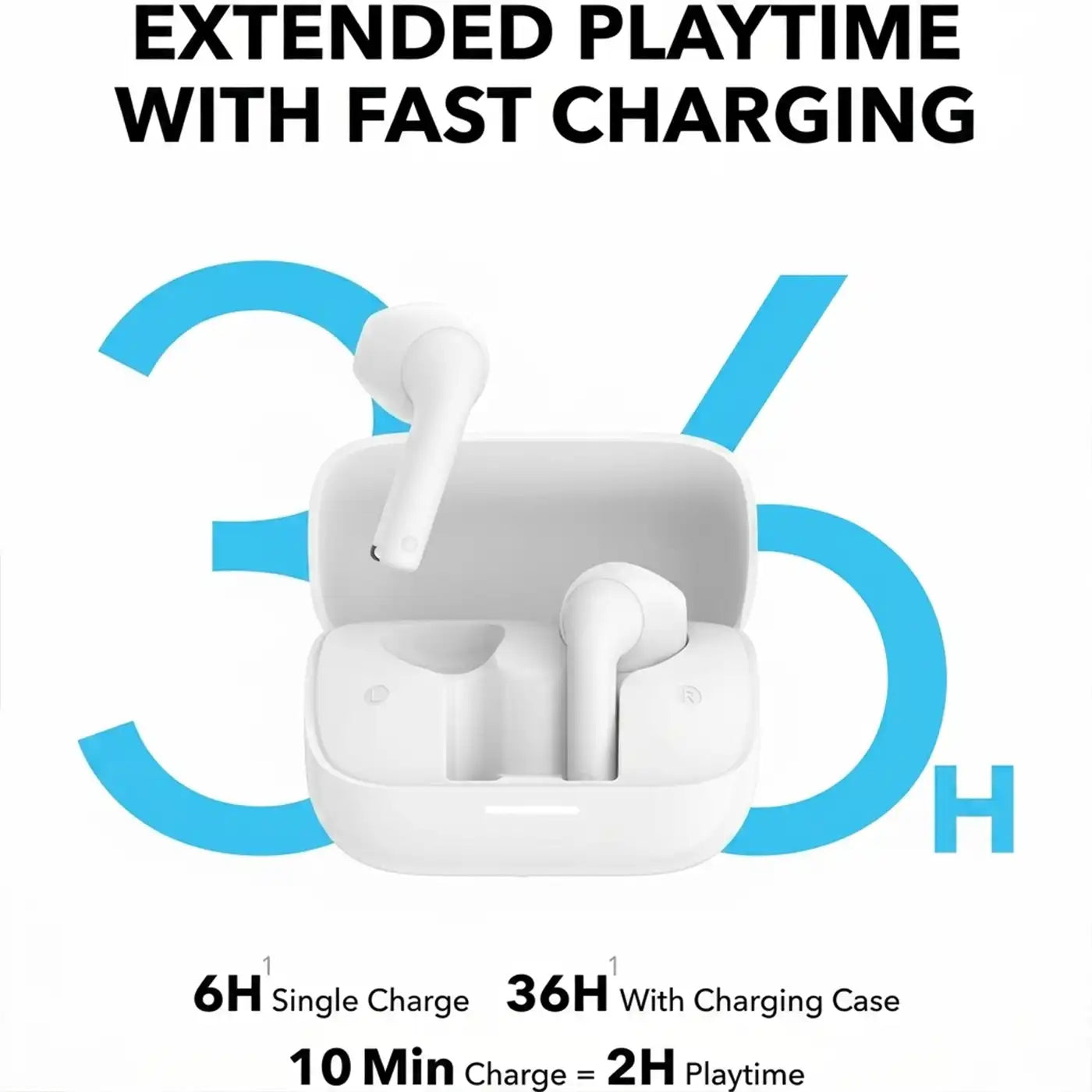 Soundcore K20i by Anker Semi-in-Ear Earbuds- White product image