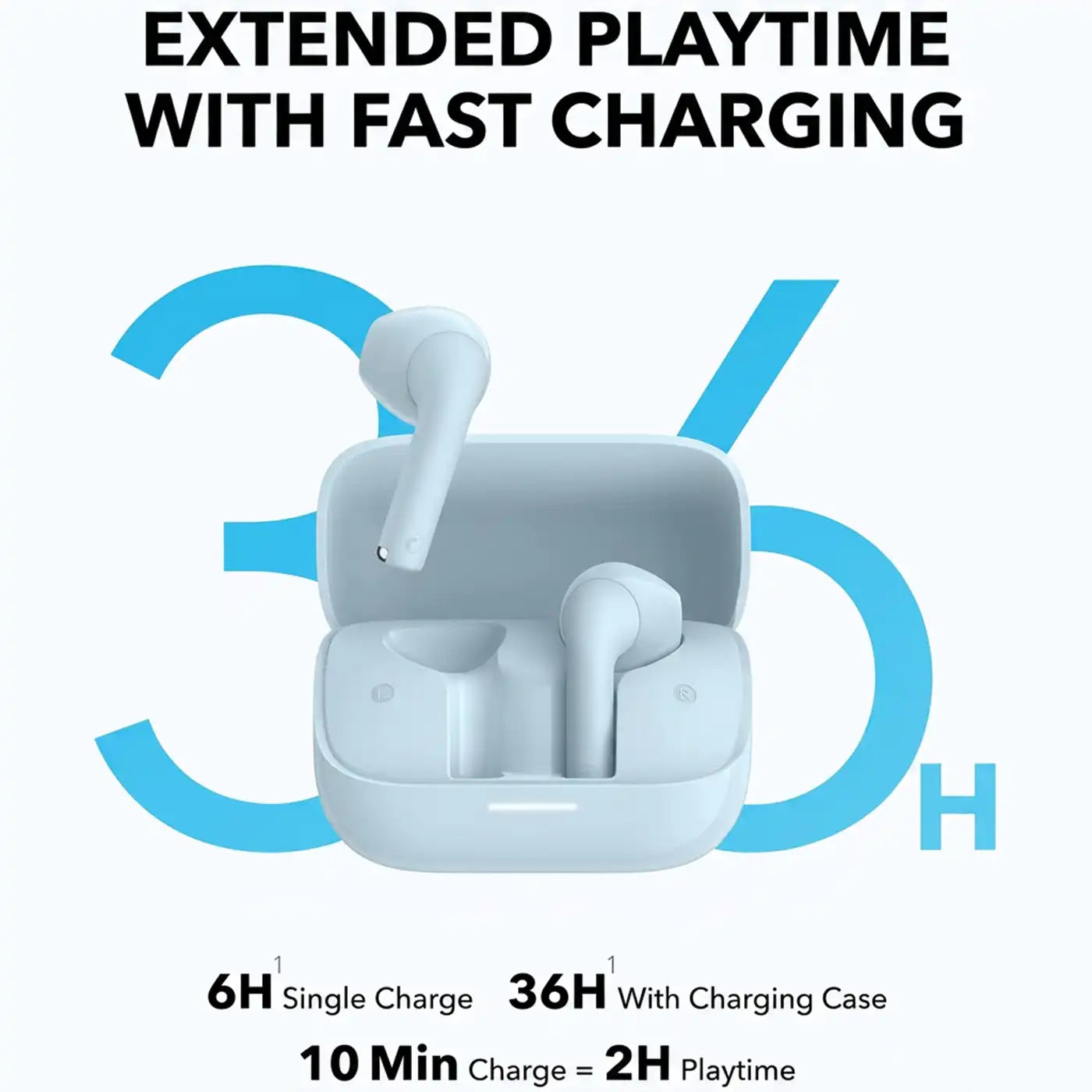 Soundcore K20i by Anker Semi-in-Ear Earbuds-Blue product photo