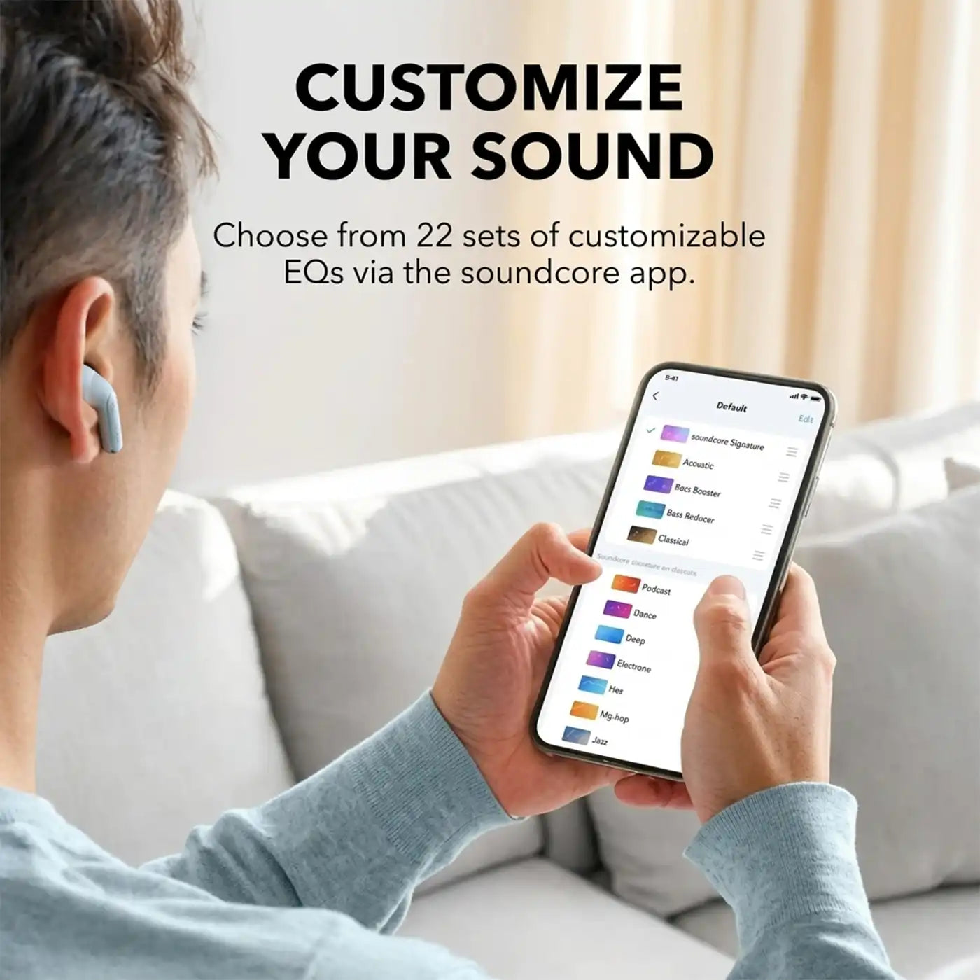 Soundcore K20i by Anker Semi-in-Ear Earbuds-Blue additional product image