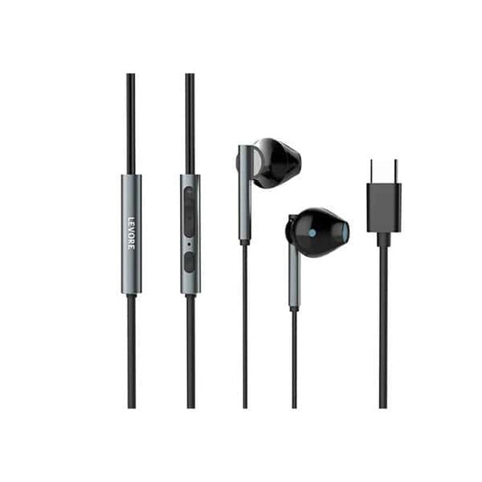 Levore Wired earphones with TYPE-C Connector - Black