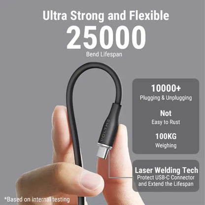 Voltme PowerLink MOSS USB-C to USB-C Cable – 100W – 1M – Black