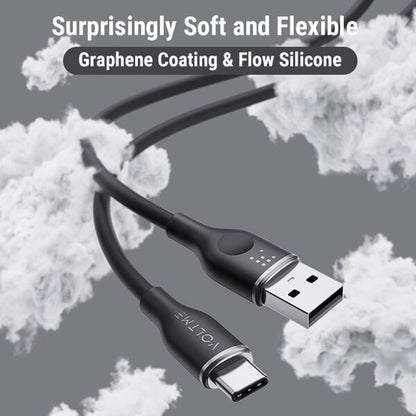 Voltme Powerlink Moss Liquid Silicon Cable USB A to Type C 3A 1M 60W Black product photo