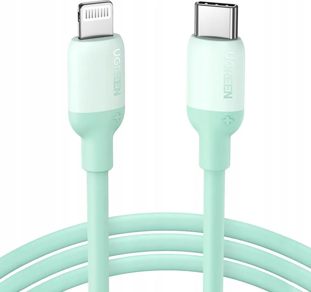 Ugreen fast charging cable USB Type C - Lightning green product photo