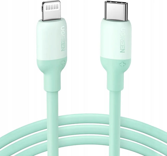 Ugreen fast charging cable USB Type C - Lightning green product photo