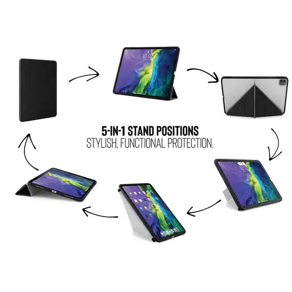 Pipetto iPad Pro 11 Origami Pencil case 5th Gen case- Black additional product image