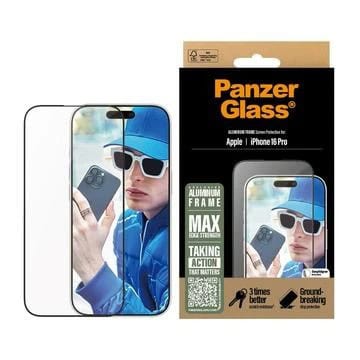PanzerGlass iPhone 16 Pro Aluminium Frame Ultra-Wide Fit Screen Protector - 9H