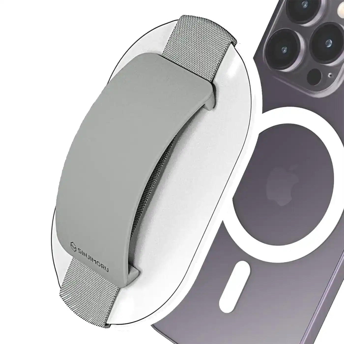 Sinjimoru Magsafe Grip - Light Gray