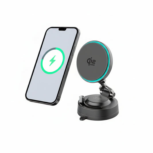 Brave Qi2 25W Magnetic Wireless Car Charger Mount - Black