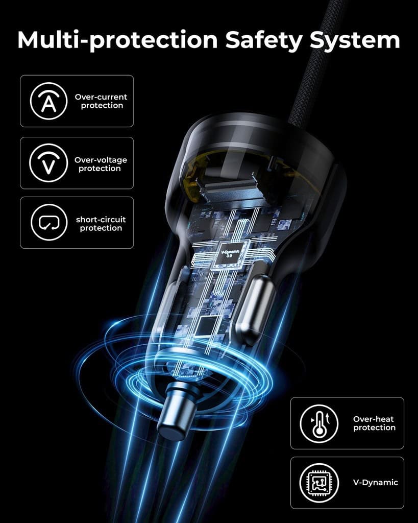 Voltme Cazo Series Car Charger Cazo 52 5W C-A with Magnetic Cable additional product image