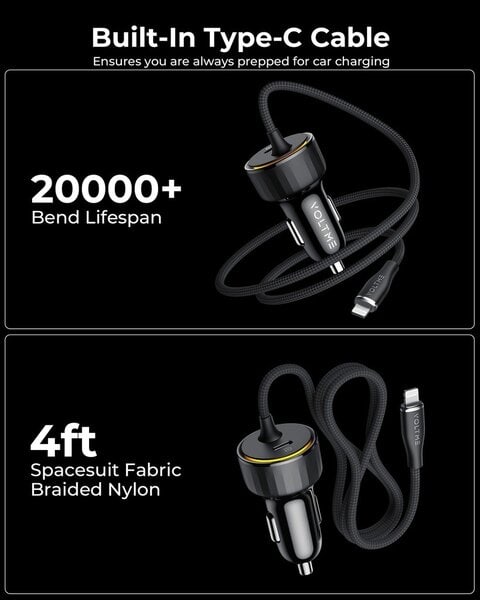 Voltme Cazo Series Car Charger Cazo 57W L-C with Magnetic Cable additional product image