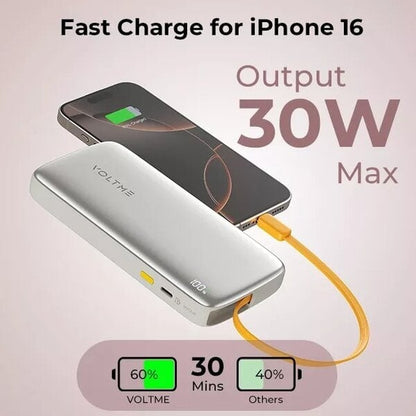 Voltme Hypercore 10K Rollz Power Bank 30W Fast PD -Gray additional product image