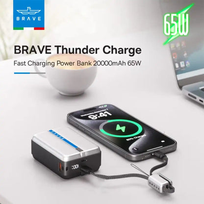BRAVE BP-28 Thunder Charge 20000mAh 65W Power Bank Grey Black product photo