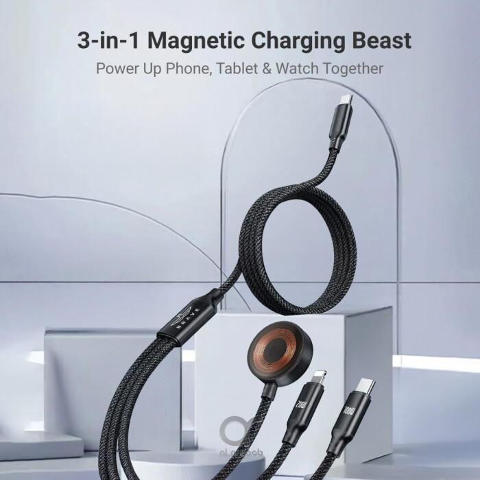 Brave BDC-53 Trivolt 3-in-1 Fast Charging Cable 100W product photo