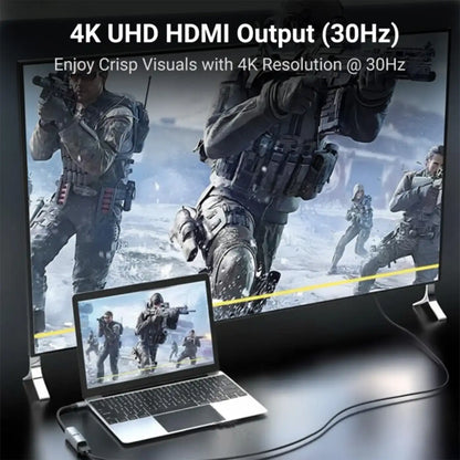 BRAVE BraveLink USB-C 3-in-1 Adapter BH-03 with 4K HDMI - Grey product photo