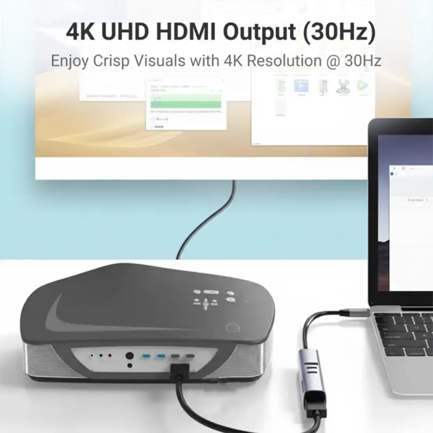 BRAVE 7-in-1 USB-C Hub with 4K HDMI - Grey product photo