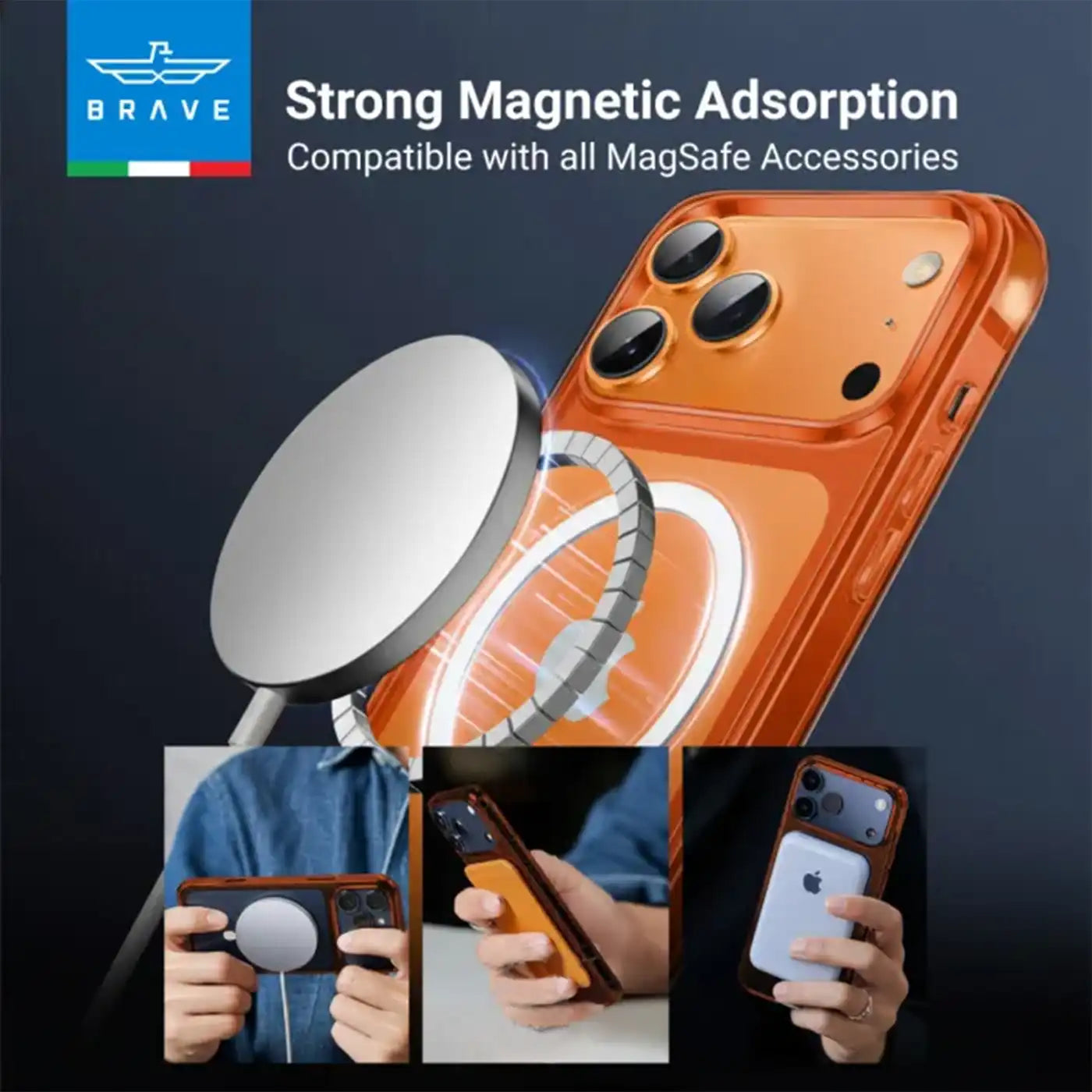 Brave iPhone 17 Pro Max Guard Protective Case - Orange