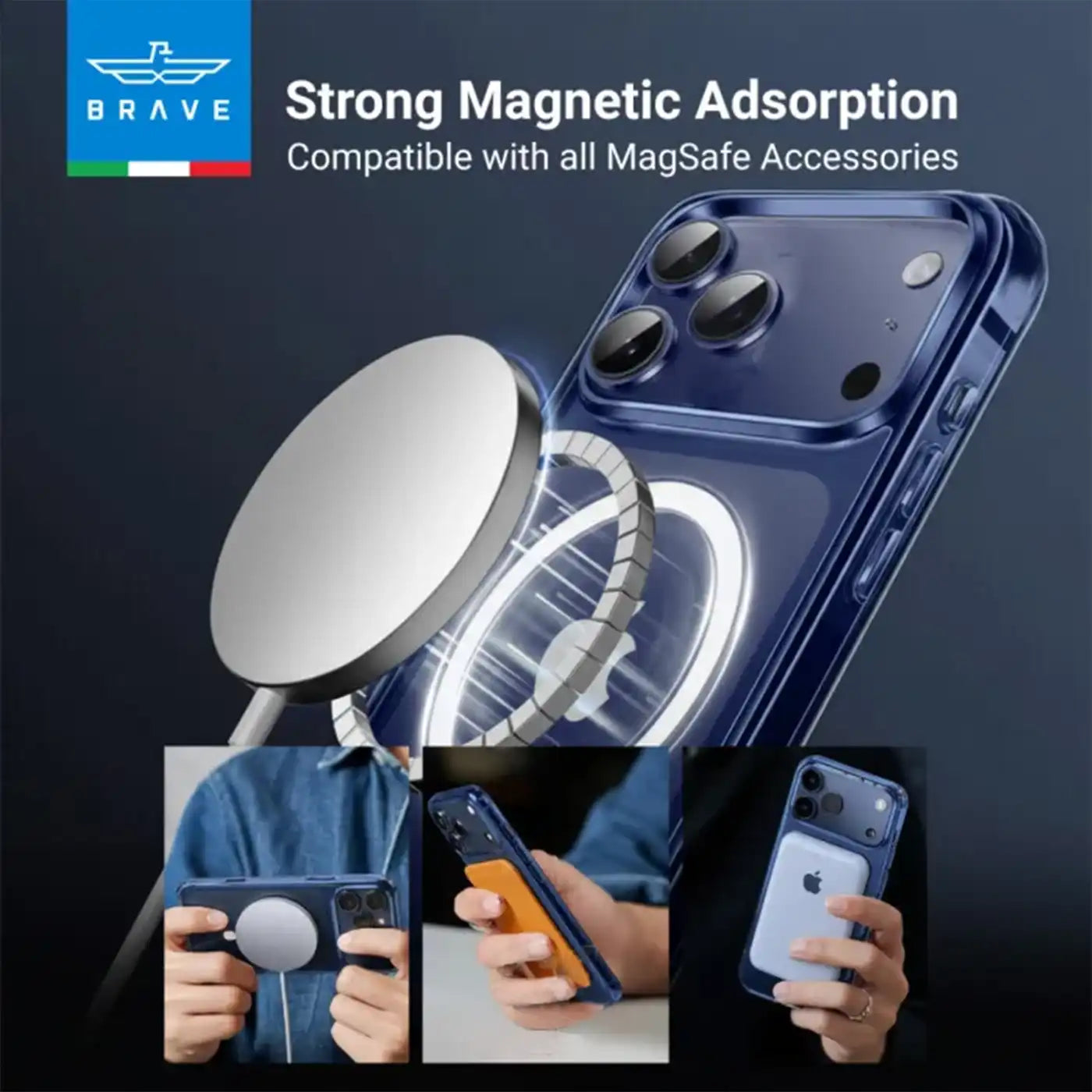 Brave iPhone 17 Pro Guard Protective Case - Blue