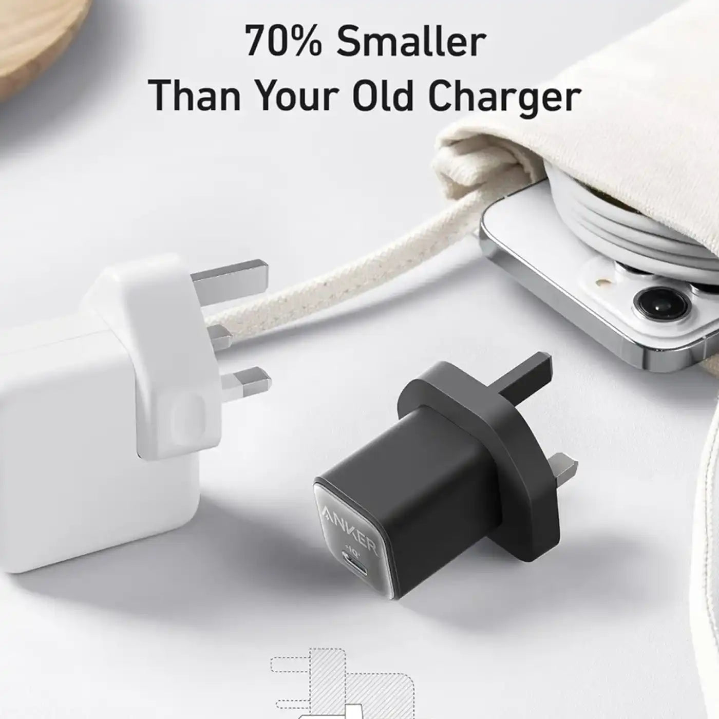 Anker Mobile Charger Wall 30W USB-C Nano 3 - 511 - Black product photo