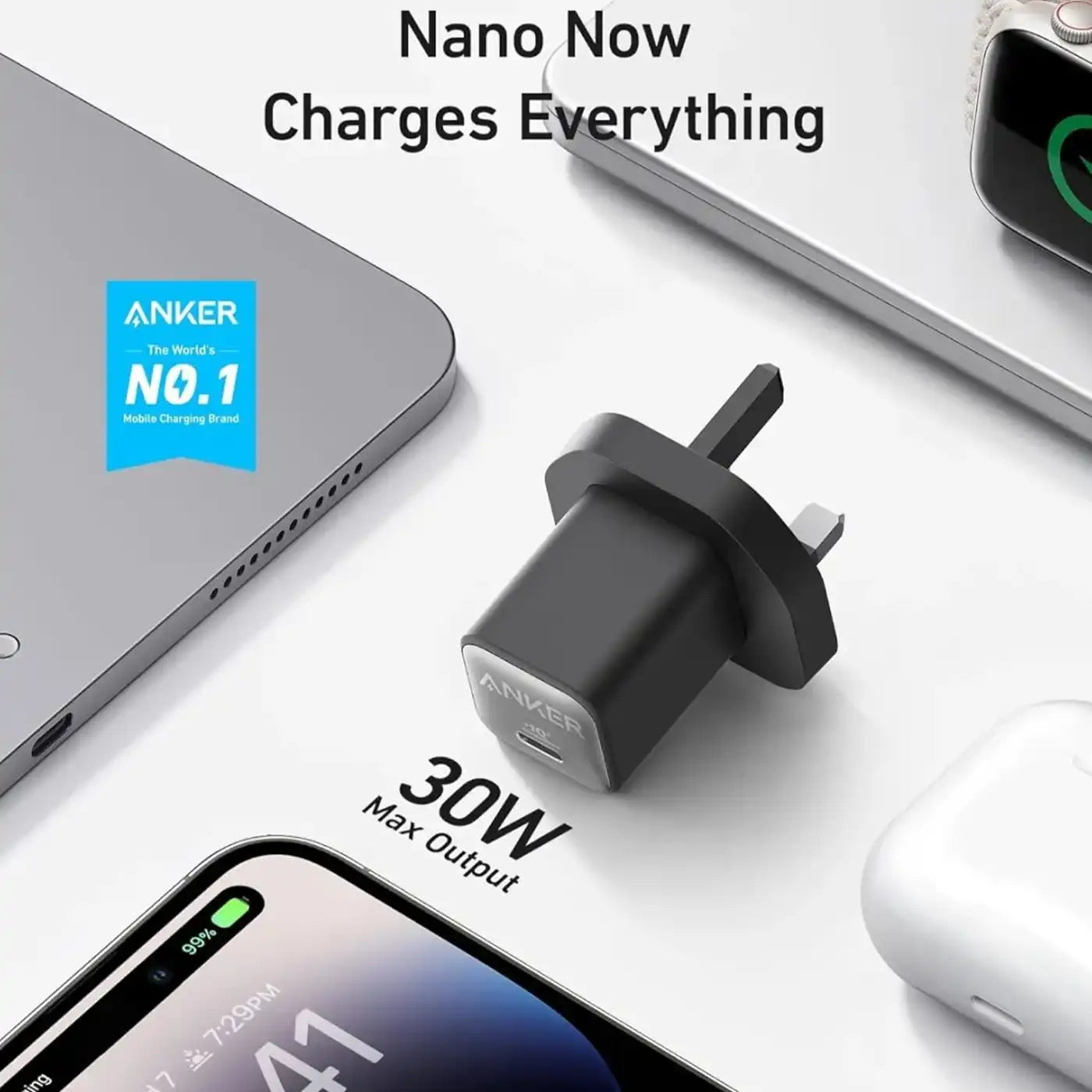 Anker Mobile Charger Wall 30W USB-C Nano 3 - 511 - Black additional product image
